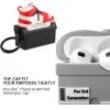 [2Pack] Gedicht for Apple Airpods 3rd Generation Case Cover, Cute Cartoon Shoe Box Soft Silicone Protective Cases for AirPods 3 Case with Keychain for Women Men, Red+Light Gray view 2