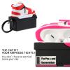 [2Pack] Gedicht for Apple Airpods Pro Case Cover, Cute Cartoon Shoe Box Soft Silicone Protective Cases for AirPods Pro 1st Generation Case with Keychain for Women Men, Red+Rrose Red view 2