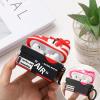[2Pack] Gedicht for Apple Airpods Pro Case Cover, Cute Cartoon Shoe Box Soft Silicone Protective Cases for AirPods Pro 1st Generation Case with Keychain for Women Men, Red+Rrose Red view 3