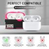 [2Pack] Gedicht for Apple Airpods Pro Case Cover, Cute Cartoon Shoe Box Soft Silicone Protective Cases for AirPods Pro 1st Generation Case with Keychain for Women Men, Red+Rrose Red view 4