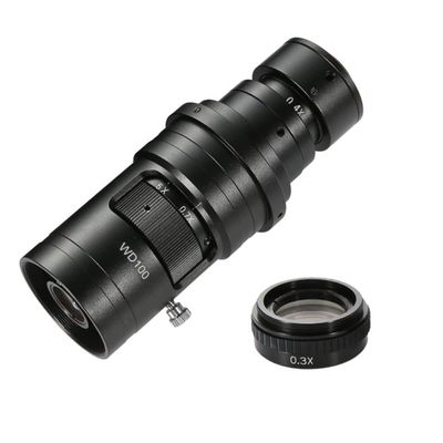Microscope Observation 200X 500X 1000X 0.7X-5X Adjustable Magnification C Mount Zoom Lens for Video Microscope Camera(200X and 0.3X)