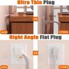2 Prong Power Strip, WRXDMC 2 Prong to 3 Prong Outlet Adapter, 1400J Two Prong Surge Protector, 10ft Braided Extension Cord with Thin Flat Polarized Plug, 8 AC&4 USB, Wall Mountable for Old House view 3