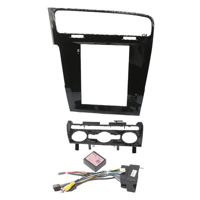 9.7-Inch Vertical 2Din Car Stereo Fascia Frame for 2014-2018 Volkswagen Golf 7 Dashboard Mount Kit (Frame Cable canbus)