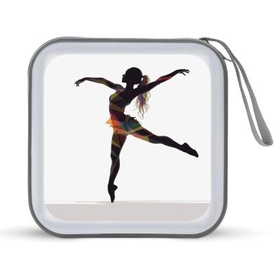SLKFJEWT A Dancer Portable CD Case Holder,DVD Wallet Holder 40 Capacity CD Cases Storage DVD Book Binder for Car Home Travel