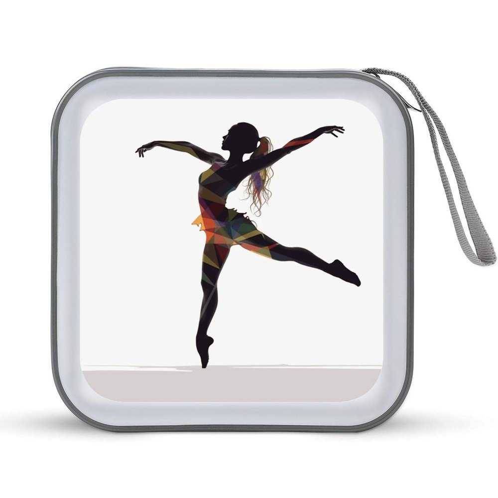 SLKFJEWT A Dancer Portable CD Case Holder,DVD Wallet Holder 40 Capacity CD Cases Storage DVD Book Binder for Car Home Travel