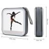SLKFJEWT A Dancer Portable CD Case Holder,DVD Wallet Holder 40 Capacity CD Cases Storage DVD Book Binder for Car Home Travel view 2