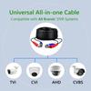 4-Pack 60ft Black Pre-Made All-in-One BNC Male to Male Video and Power Cable Wire Cord with RCA Connector for CCTV Security Camera view 4