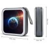 SLKFJEWT Space Planet Earth Portable CD Case Holder,DVD Wallet Holder 40 Capacity CD Cases Storage DVD Book Binder for Car Home Travel view 2