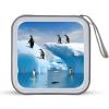 SLKFJEWT Penguins On The Iceberg Portable CD Case Holder,DVD Wallet Holder 40 Capacity CD Cases Storage DVD Book Binder for Car Home Travel view 1