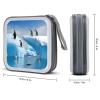 SLKFJEWT Penguins On The Iceberg Portable CD Case Holder,DVD Wallet Holder 40 Capacity CD Cases Storage DVD Book Binder for Car Home Travel view 2