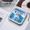 SLKFJEWT Penguins On The Iceberg Portable CD Case Holder,DVD Wallet Holder 40 Capacity CD Cases Storage DVD Book Binder for Car Home Travel view 4