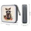 SLKFJEWT Raccoon Portable CD Case Holder,DVD Wallet Holder 40 Capacity CD Cases Storage DVD Book Binder for Car Home Travel view 2
