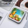 SLKFJEWT Summer Parrot Pineapple Birds Portable CD Case Holder,DVD Wallet Holder 40 Capacity CD Cases Storage DVD Book Binder for Car Home Travel view 4