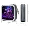 SLKFJEWT Fashional Purple Hearts Portable CD Case Holder,DVD Wallet Holder 40 Capacity CD Cases Storage DVD Book Binder for Car Home Travel view 2