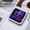 SLKFJEWT Fashional Purple Hearts Portable CD Case Holder,DVD Wallet Holder 40 Capacity CD Cases Storage DVD Book Binder for Car Home Travel view 4