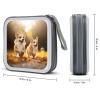 SLKFJEWT Cute Corgi Dog Portable CD Case Holder,DVD Wallet Holder 40 Capacity CD Cases Storage DVD Book Binder for Car Home Travel view 2