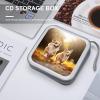 SLKFJEWT Cute Corgi Dog Portable CD Case Holder,DVD Wallet Holder 40 Capacity CD Cases Storage DVD Book Binder for Car Home Travel view 4