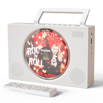 CARONSORT CD Player Boombox with Bluetooth, FM Radio, USB, AUX-in, Headphone Jack, CD-R/RW and MP3 CDs Compatible, Clear and Full Sound, Portable Stereo 10W Wired Power for Home