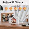 CARONSORT CD Player Boombox with Bluetooth, FM Radio, USB, AUX-in, Headphone Jack, CD-R/RW and MP3 CDs Compatible, Clear and Full Sound, Portable Stereo 10W Wired Power for Home view 2