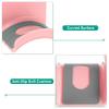 AKEIE Headphone Stand, 4 Pcs ABS Headset Holder Adhesive Headset Holder Hook Mount Earphone Hanger Hook Under Desk for PC Accessories Gaming Controller Head Set Cables,Pink view 2
