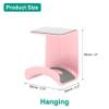 AKEIE Headphone Stand, 4 Pcs ABS Headset Holder Adhesive Headset Holder Hook Mount Earphone Hanger Hook Under Desk for PC Accessories Gaming Controller Head Set Cables,Pink view 3