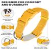 Dynmeow AirTag Dog Collar Holder, M, Black & Soft Cotton Pet Collar Bundle, S, 3/4" Wide, Yellow view 4