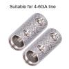 Power Cord Extension Terminal Deep Wire Recess for Car Audio Modification, 4 Gauge Input Output with Plated, Metal Material view 4