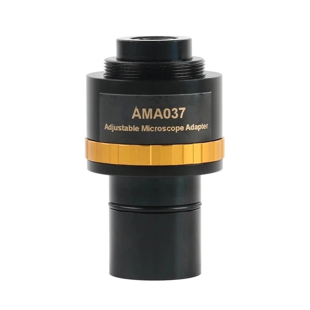 0.37X 0.5X 0.75X Focusable Microscope Electronic Eyepiece C Mount Adapter Lens to 23.2mm Interface for Camera(AMA037 0.37X)