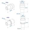 0.37X 0.5X 0.75X Focusable Microscope Electronic Eyepiece C Mount Adapter Lens to 23.2mm Interface for Camera(23.2mm to 30.5mm) view 2