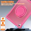 Batianda Ultimate Protective Case for New iPad 11th Generation 11 inch 2025 A16 Chip Sturdy Rugged Shockproof Silicone Tablet Cover with 360 Rotatable Ring Kickstand & Pencil Holder, Pink view 4