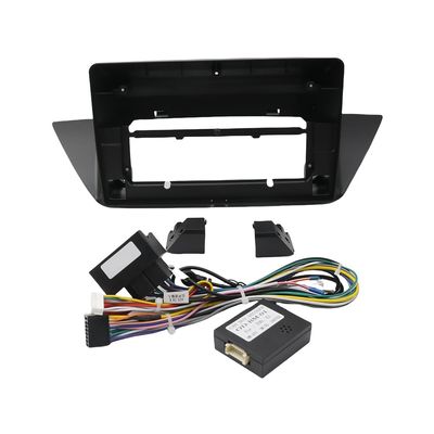 10Inch Car Radio Fascia Video Panel Player Audio Dash 2 Din Frame Dashboard Mount Kit Cable Canbus Adapter for BMW X1 E84 2010-2015 (Frame Cable Canbus)