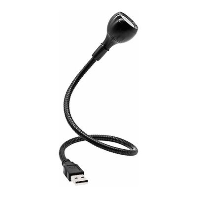 CARUTU USB Operated Flexible Neck Portable Lamp White or Warm White Lighting Metal for PC Computer,Laptop(Black)