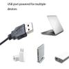 CARUTU USB Operated Flexible Neck Portable Lamp White or Warm White Lighting Metal for PC Computer,Laptop(Black) view 3