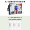 4th of July Outdoor TV Cover 65 Inch Puerto Rico Flag TV Enclosure Independence Day Retro Wall Door Star Stripes TV Covers for Outside Holiday TV Display Screen Protector with Remote Control Pocket view 2