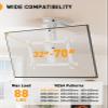 Perlegear Electric Ceiling TV Mount with Remote for 32-70 inch Flat and Curved Screen TVs up to 88 lbs, Max VESA 600x400, Motorized TV Ceiling Mount Flip Down for Flat Roof, Drop Down Ceiling Mount view 2