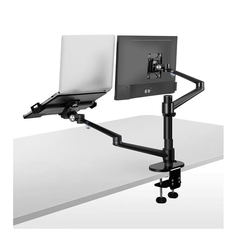 zhongxlla Arm Monitor, 145-180mm Thick Desk OL-3L-TK Aluminum Multifunction 10"-17" Ergonomics Desk Laptop Stand 32" Monitor Desktop Holder Computer Monitor Arm Stand Adjustable