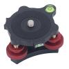 Tripod Head Leveling Base Camera Leveler, 3/8Thread,+ / -5 Angle Adjustment, 3 Bubble Level Triple Wheel Leveler for Macro Panoramic Head, Aluminum Alloy view 1