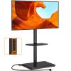 TVON Floor TV Stand with Power Outlet, TV Mount Stand for 32-60 inch TVs up to 88 lbs, Swivel TV Stand Mount with Height Adjustment and Safety Wood Base for Office, Corner, Max VESA 400x400mm view 1