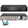 2026 Upgraded16 Channel Security DVR System with 1TB Hard Drive Hybrid 6-in-1 DVR Recorder for 5MP/4K/1080P Cameras (TVI/AHD/CVI/CVBS/IP), Human Detection, 24/7 Recording Remote View on Phone/PC/TV view 1