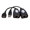 YWZBQL Wen ST Ethernet RJ45 RJ-45 Cat5 Cat6 Converter Adapter Extender Amplifier for USB Data Long Distance Transmission Extension line 150FT view 1