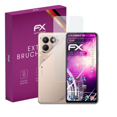 atFoliX Plastic Glass Protective Film compatible with Novey Pro K10, 9H Hybrid-Glass FX Screen Protector