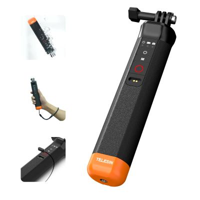 Floating Bluetooth Remote Hand Grip for GoPro Hero 13 12 11 10 9 8 Black, Waterproof Portable Vlog Selfie Stick, Pole Monopod Handle Mount Accessory for Go Pro Underwater Snorkeling & Water Sports