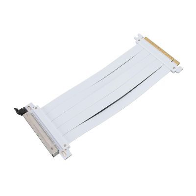 PCIE 5.0 X16 Riser Cable, 128Gbps High Speed GPU Extension Riser Cable, PCB Flexible Extension Riser Cable Adapter Plug and Play, Compatible with 4.0 3.0 2.0 1.0 Interfaces (20cm)