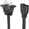DIGITMON 2Pack 6 Feet Non-Polarized Power Cable Cord for Canon PIXMA MP130 MP140 MP150 MP160 MP170 MP250 MP280 view 2