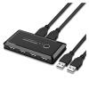 ROBAUN USB Switch Selector USB 3.0 2.0 Switcher 2 PC Port Sharing 4PCS 3PCS 2PCS Devices Compatible with Keyboard Mouse Printer Monitor Hub(USB2.0) view 1