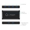 ROBAUN USB Switch Selector USB 3.0 2.0 Switcher 2 PC Port Sharing 4PCS 3PCS 2PCS Devices Compatible with Keyboard Mouse Printer Monitor Hub(USB2.0) view 3