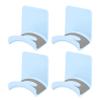 AKEIE Headphone Stand, 4 Pcs ABS Headset Holder Adhesive Head Set Holder Hook Mount Earphone Hanger Hook Under Desk for Gaming Controller Earphones Cables, Black(Wall-Mounted),Blue view 1