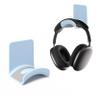 AKEIE Headphone Stand, 4 Pcs ABS Headset Holder Adhesive Head Set Holder Hook Mount Earphone Hanger Hook Under Desk for Gaming Controller Earphones Cables, Black(Wall-Mounted),Blue view 4