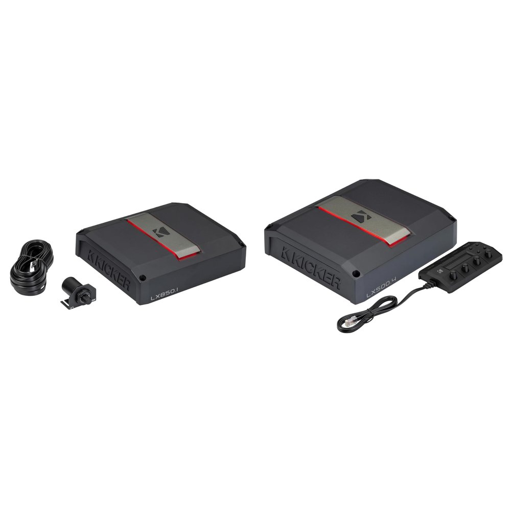 Kicker LX500.4 & LX850.1, Amp Bundle 4-Channels Full Range Amp & Mono Subwoofer Amp. (51LX5004, 51LX8501)