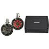 Kicker KMTC8 8" Black Loaded Marine Wake Tower Enclosures & 400 Watt Marine Amp with Tube-clamp mounting view 1